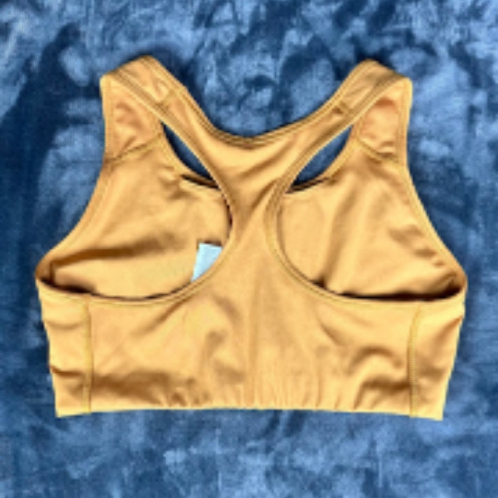 Nike Sports Bra in Mustard Yellow - Picture 2 of 2